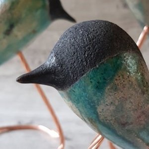 Ptaszki ceramiczne – figurki  Pliszki Raku