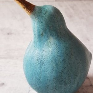 Ptaszek ceramiczny – figurka ptak niebieski Blue