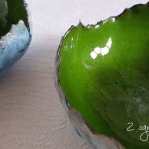 Lampion ceramiczny zielony