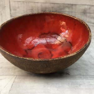 Misa ceramiczna czerwona by Sara Bul